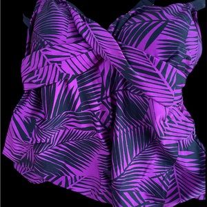 Tankini Top Purple and Black Sexy